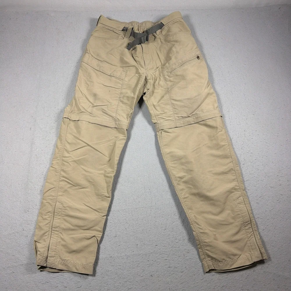 The North Face Convertible Hiking Pants Men 38 Regular Khaki‎ Zip Off Outdoor